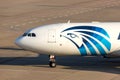 Egyptair cargo airplane at cologne bonn airport germany