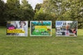 Regional election billboards of SPD, green party and Henriette Reker, major of Cologne