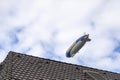 Cologne, NRW, Germany, 09 06 2020, zeppelin with the inscription goodyear Royalty Free Stock Photo