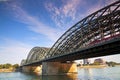Cologne Railway Bridge Royalty Free Stock Photo