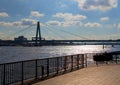 Cologne. Severinsbrucke bridge . Royalty Free Stock Photo