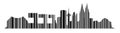 Cologne Skyline Barcode Vector Royalty Free Stock Photo