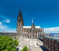 Cologne Skyline with Cathedral Dom Royalty Free Stock Photo