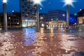 Cologne street by night, Germany. Royalty Free Stock Photo