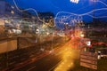 Cologne street by night, Germany. Royalty Free Stock Photo