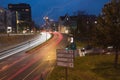 Cologne street by night, Germany. Royalty Free Stock Photo
