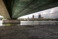 Cologne From Under The Deutzer Royalty Free Stock Photo