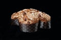 Colomba pasquale or colomba di Pasqua is an Italian traditional Easter bread whit almonds.view from above