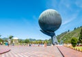 Colombia Bogota Jaime Duque Park square with monument to God