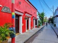 Colombia, Cartagena de Indias, colorful houses in the downtown streets Royalty Free Stock Photo