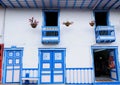 Colombia, Coffe Region, Street in Salento village Royalty Free Stock Photo