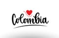 Colombia country text typography logo icon design