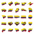 Colombia flag, vector illustration