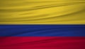 colombia flag vector. Vector flag of colombia blowig in the wind.