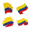Colombia flags icon set Royalty Free Stock Photo