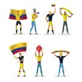 Colombia football fans vector