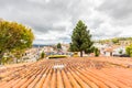 Colombia Guatavita colonial village view from the roofs