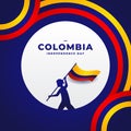 Colombia Independence Day Background Design