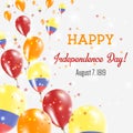 Colombia Independence Day Greeting Card.