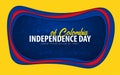 Colombia. Independence day greeting card. Paper cut style.