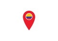 Colombia location pin map navigation label symbol