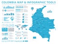 Colombia Map - Info Graphic Vector Illustration