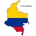 Colombia map vector illustration. South America. Latin America. America