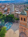 Colombia, Medellin, Bolivar park aerial view