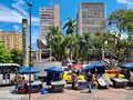 Colombia, Medellin, pedestrian area of Berrio park