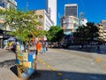 Colombia, Medellin, pedestrians in Junin square on a sunny day