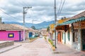 Colombia Nemocon old town with colonial houses