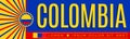 Colombia patriotic banner design, typographic vector illustration