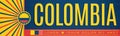Colombia patriotic banner vintage design, typographic vector illustration