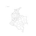 Colombia political map of administrative divisions