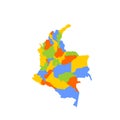 Colombia political map of administrative divisions