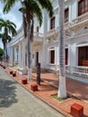 Colombia, Santa Marta, colonial facade of the courthouse