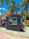 Colombia, Santa Marta, kiosk on the seafront