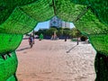 Colombia, Santa Marta, artificial tunnel in Bolivar park