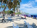 Colombia, Santa Marta, panoramic view of Rodadero beach Royalty Free Stock Photo