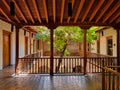 Colombia, Santa Marta, terraced patio of the historic Gold Museum