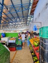 Colombia, Santa Marta, vegetable stalls in the covered market