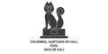 Colombia, Santiago De Cali, Zoolgico De Cali travel landmark vector illustration