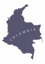 Colombia silhouette map