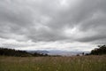 Colombian andean mountain range landscape with bogota city at background