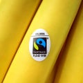 Colombian Bananas with the Fair Trade Symbol on a Sticker