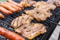 Colombian barbecue, typical food of Colombia- close-up image