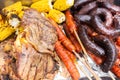 Colombian barbecue, typical food of Colombia- close-up image