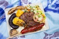 Colombian barbecue, typical food of Colombia- close-up image