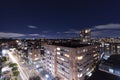 Colombian bogota night cityscape aerial view of a north neighborhood with stars Royalty Free Stock Photo