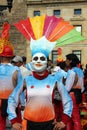 Colombian dancer in a Bogota parade